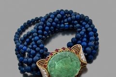 Cartier - Bracelet Lapis Lazuli Emeraude -  Adjugé :  30.200€