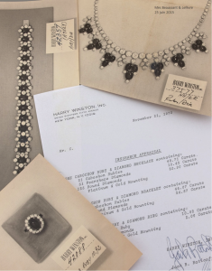 Harry Winston documents parure diamants et rubis