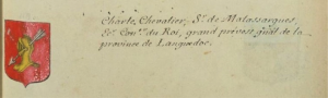 Armoiries Claude Etienne de Chevalier de ROUSSES